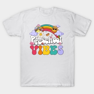 preschool Vibes - Pre-k Team Retro 1st Day of School T-Shirt